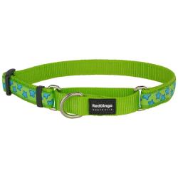 Red Dingo Stars Lime Medium félfojtó nyakörv
